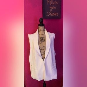 Elegant white tuxedo vest